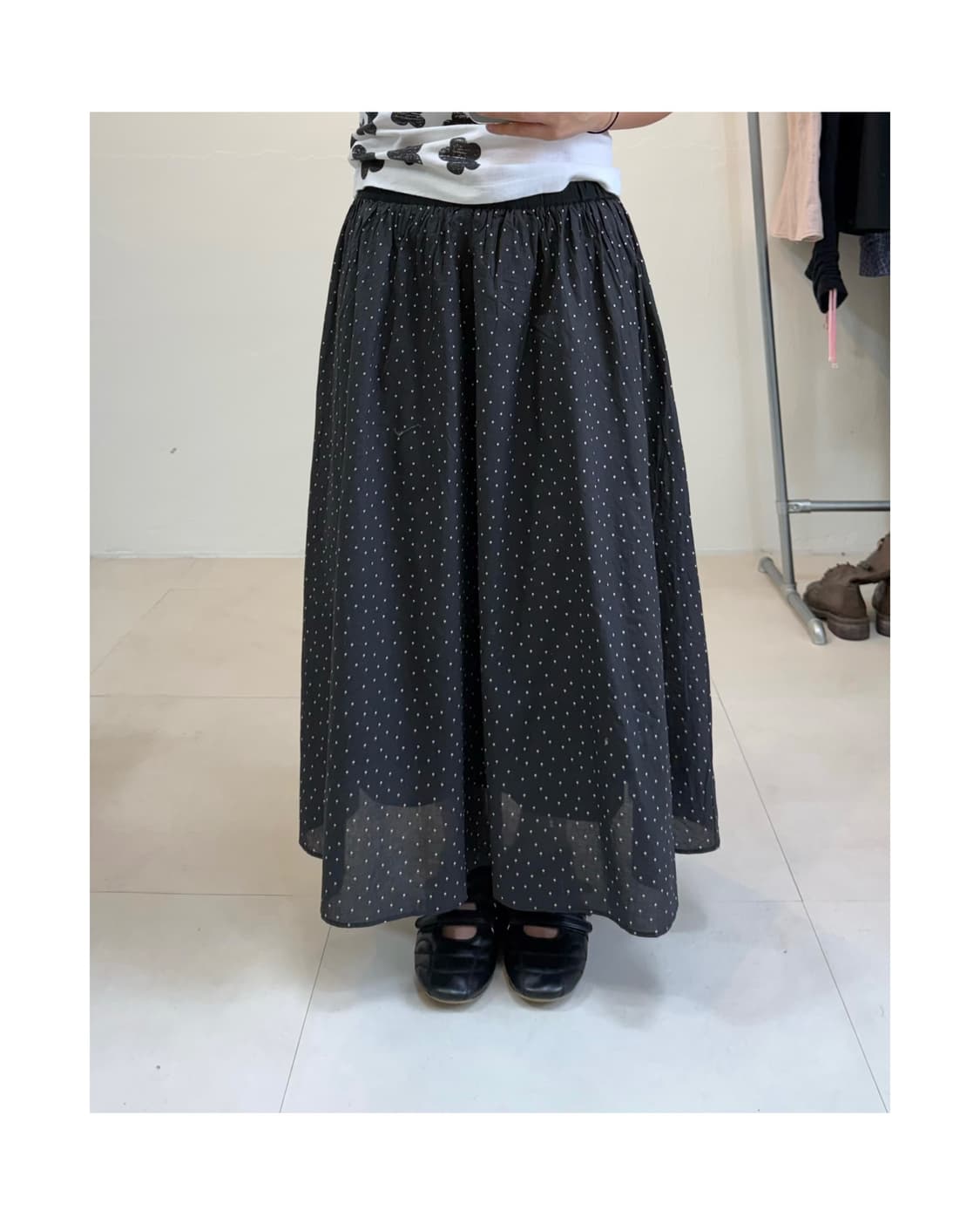 빈티지 도트 스커트 상품이미지1