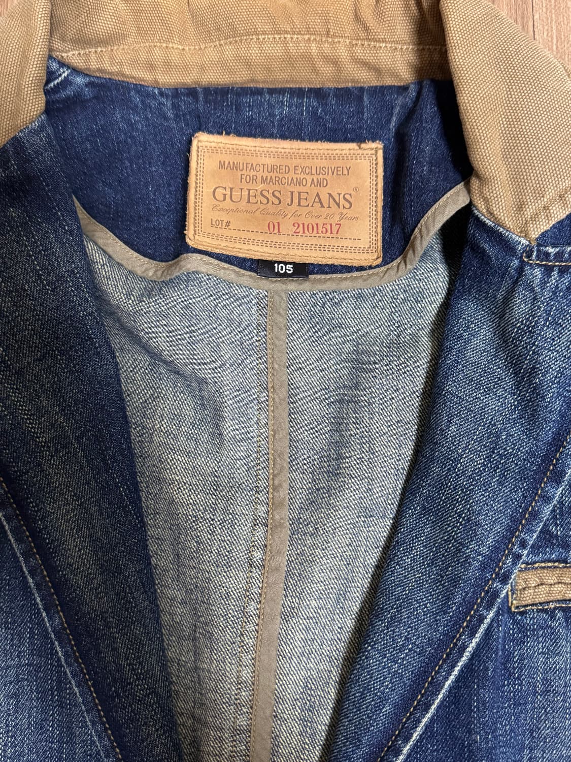 게스 진스 빈티지 워싱 데님 자켓 희귀매물 상품이미지3