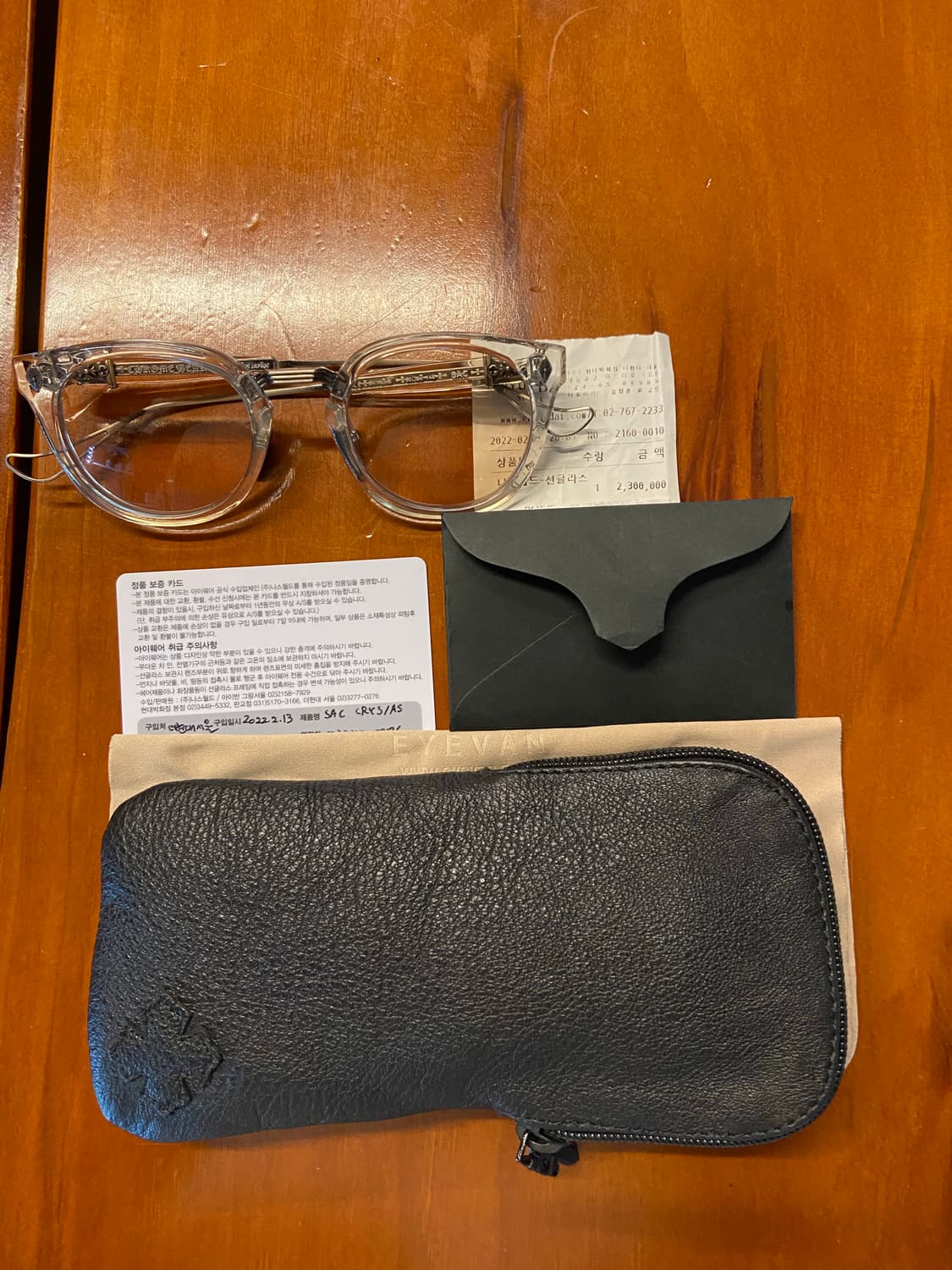 크롬하츠 SAC 클리어 안경 (풀구성 영수증 보유) 상품이미지1