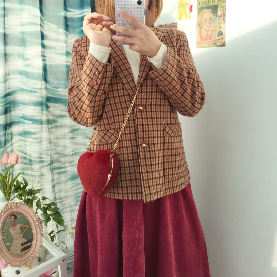 빈티지 체크 자켓 상품이미지10