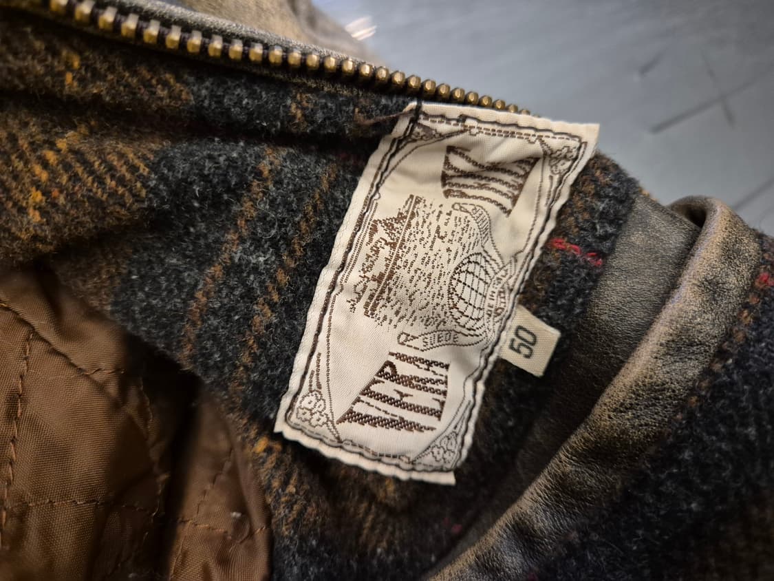 90s Henry Maddock hard faded 레더 자켓 상품이미지10