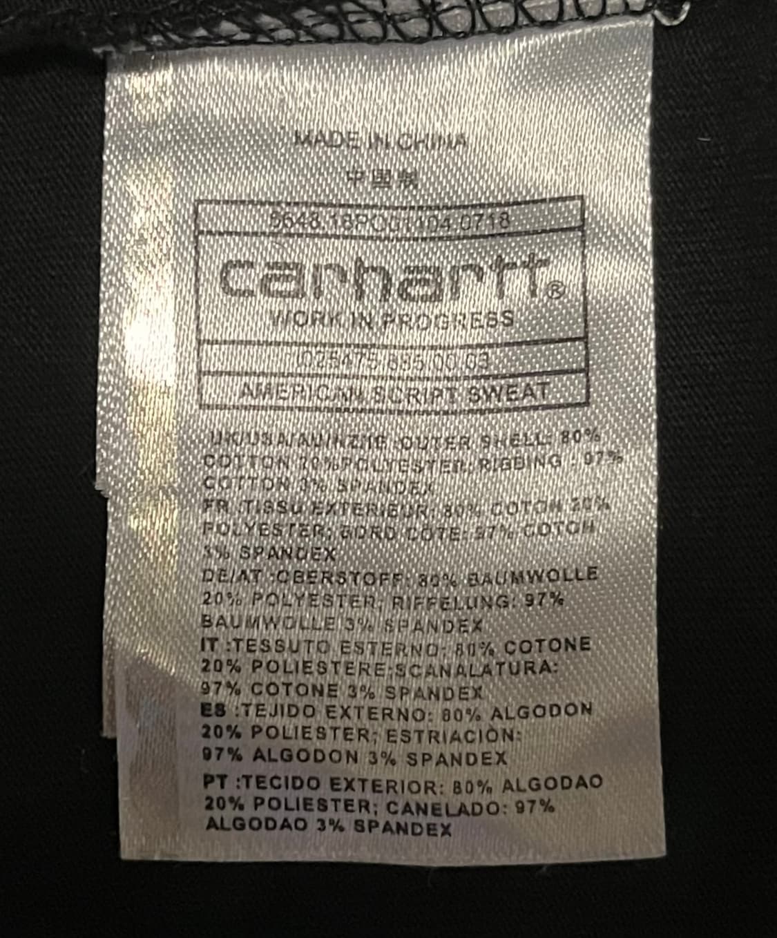 칼하트 블랙 포켓 반팔 티셔츠 M 상품이미지5