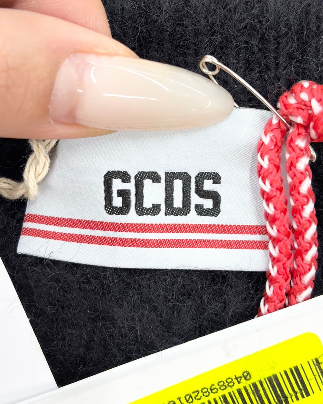 gcds 블랙 크리스탈 로고 모헤어 혼방 크롭 스웨터  상품이미지7