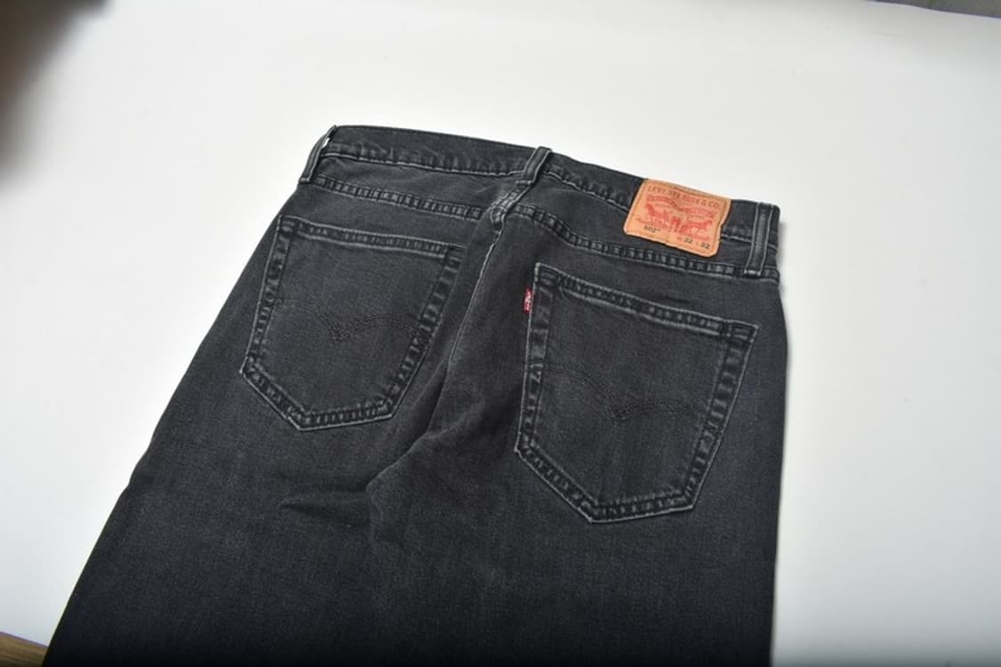 리바이스 502 청바지 데님팬츠 흑청 32 N1050 상품이미지5