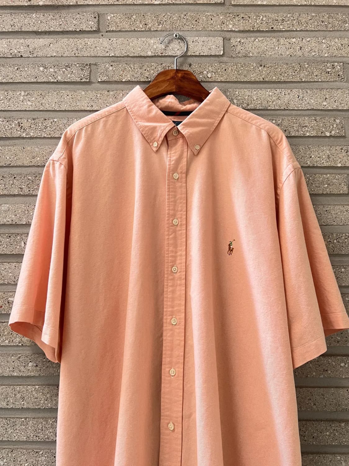 [2XL]폴로 랄프로렌 CLASSIC FIT 살몬 핑크 옥스포드 셔츠 상품이미지1