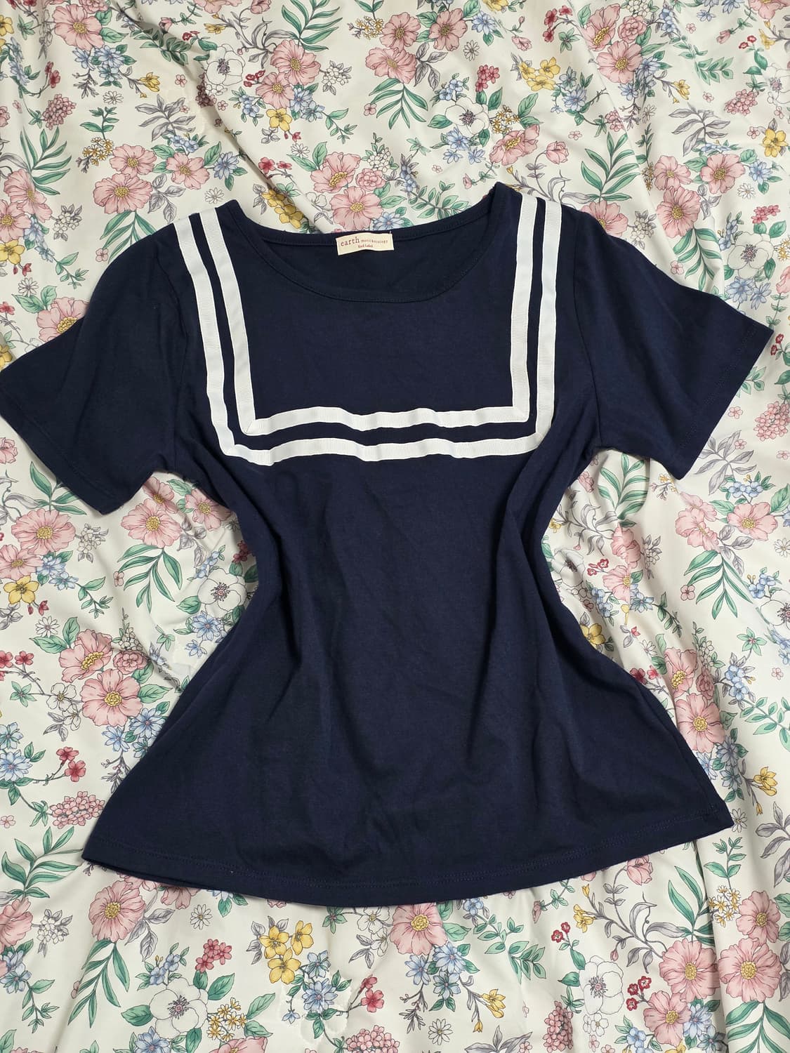 earth music 일본빈티지)세라복 모리걸 양산형지뢰계 반팔티셔츠 상품이미지1