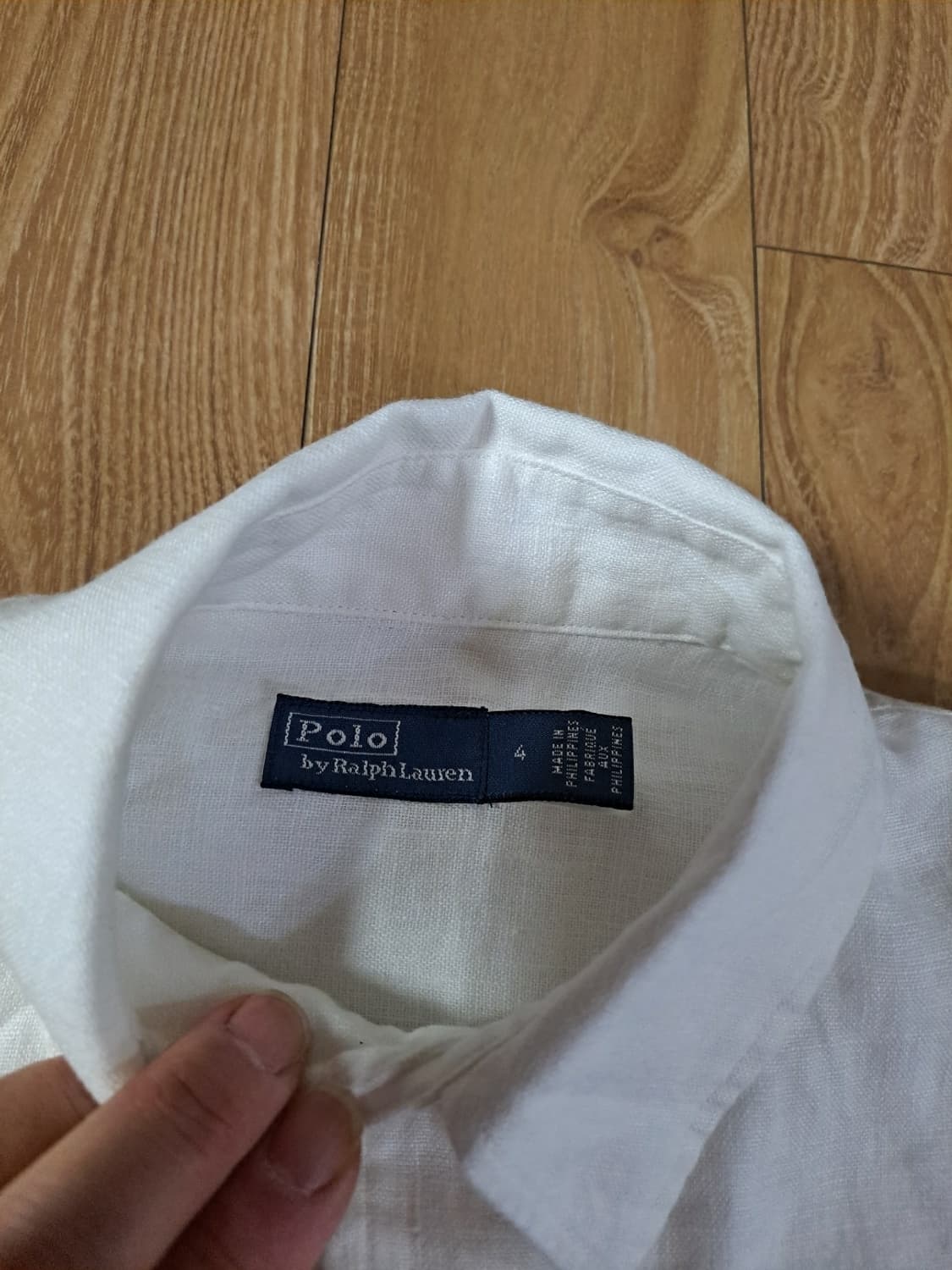 폴로 벨트 린넨 긴팔 셔츠 블라우스 4(44-55) 상품이미지6