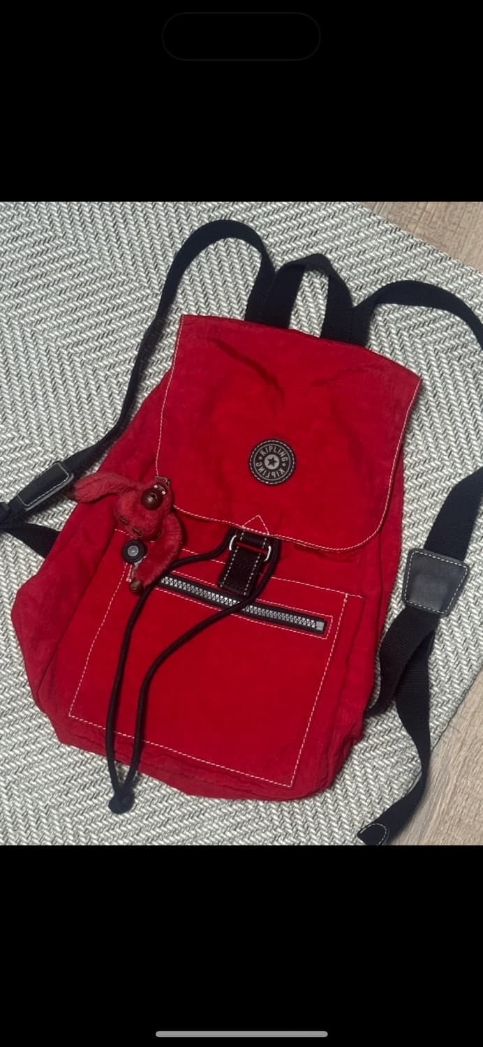 빈티지 키플링 레드 복조리 백팩  상품이미지1