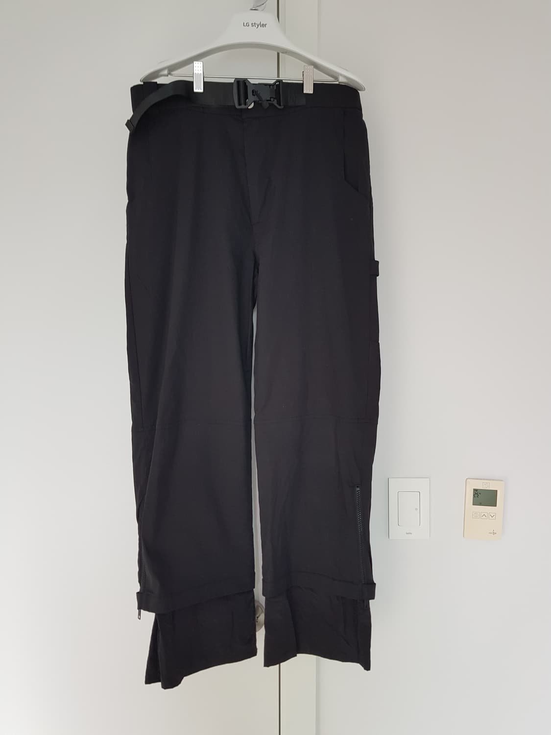 1) 신더 아카이브 버클 밑단 스냅 레이어드 팬츠 블랙 상품이미지1