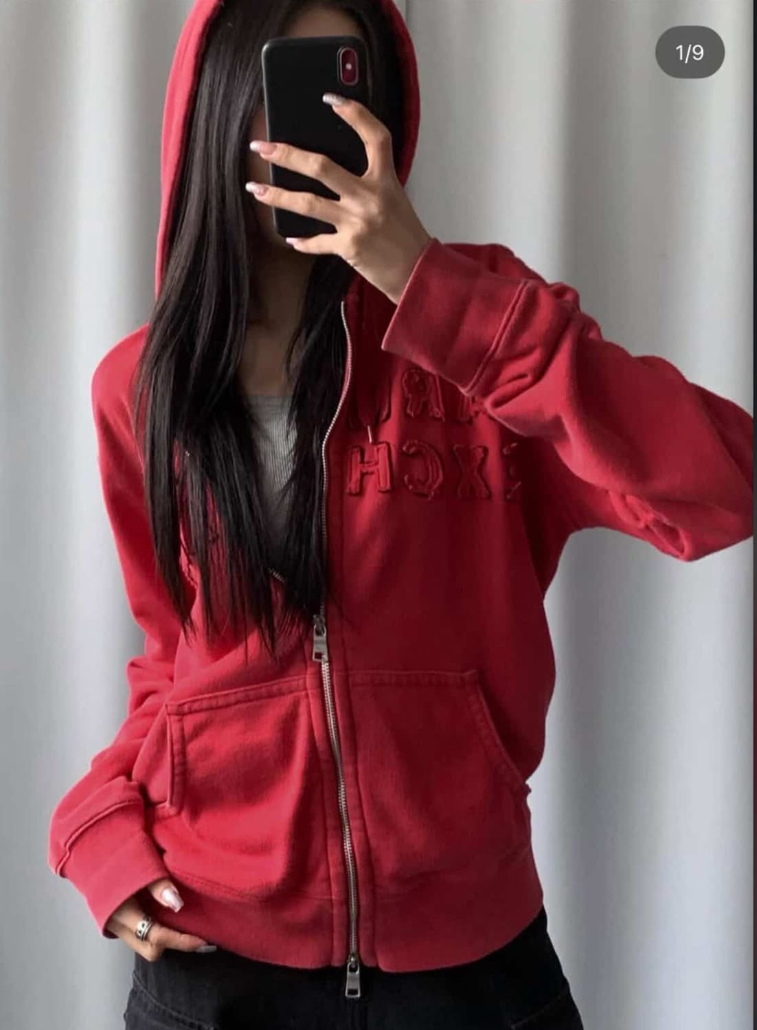 아르마니 익스체인지 패치로고 후드집업 s 상품이미지1