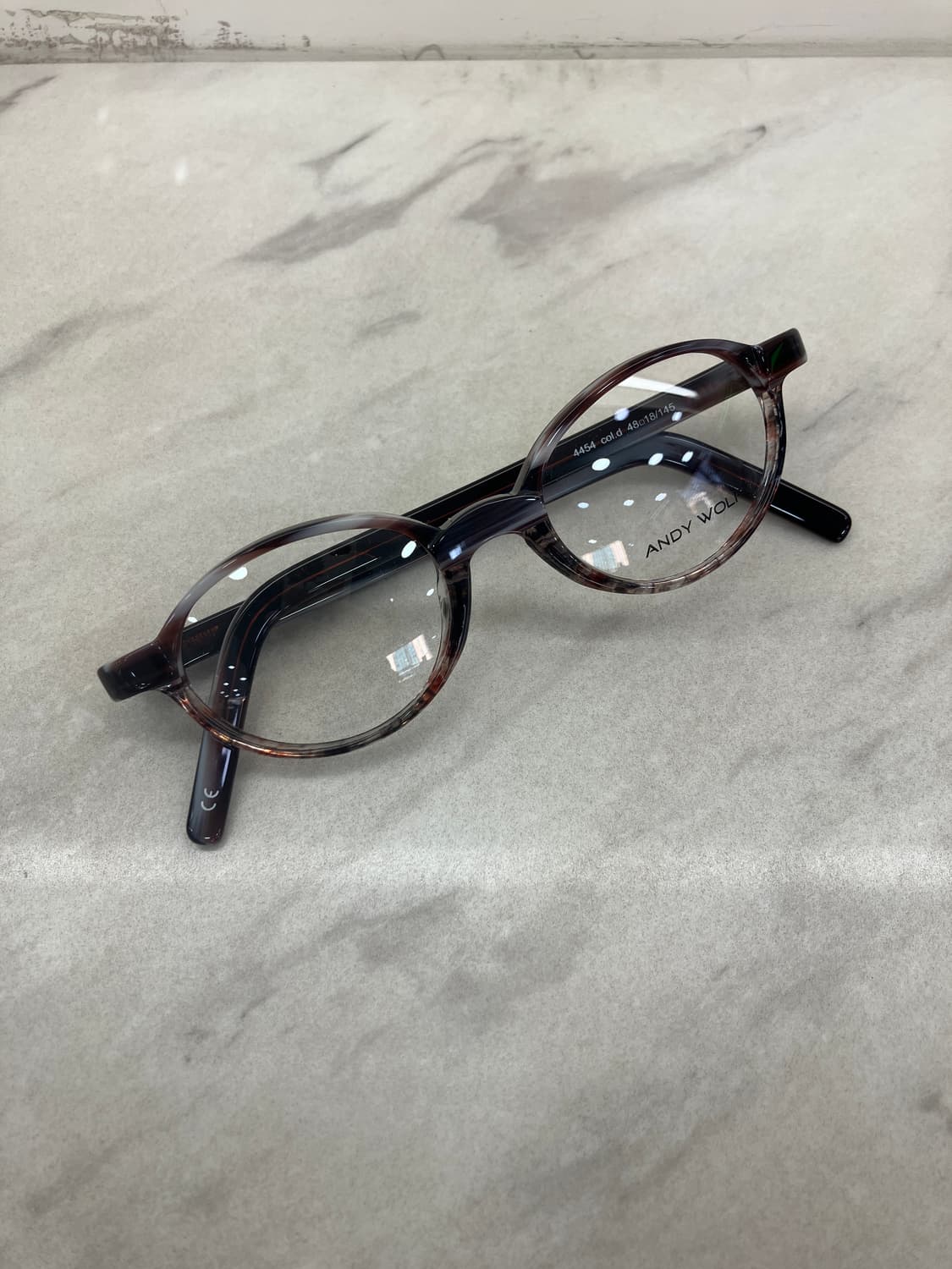 앤디 울프 Andy wolf 믹스브라운 오벌 뿔테 수제 안경 상품이미지1