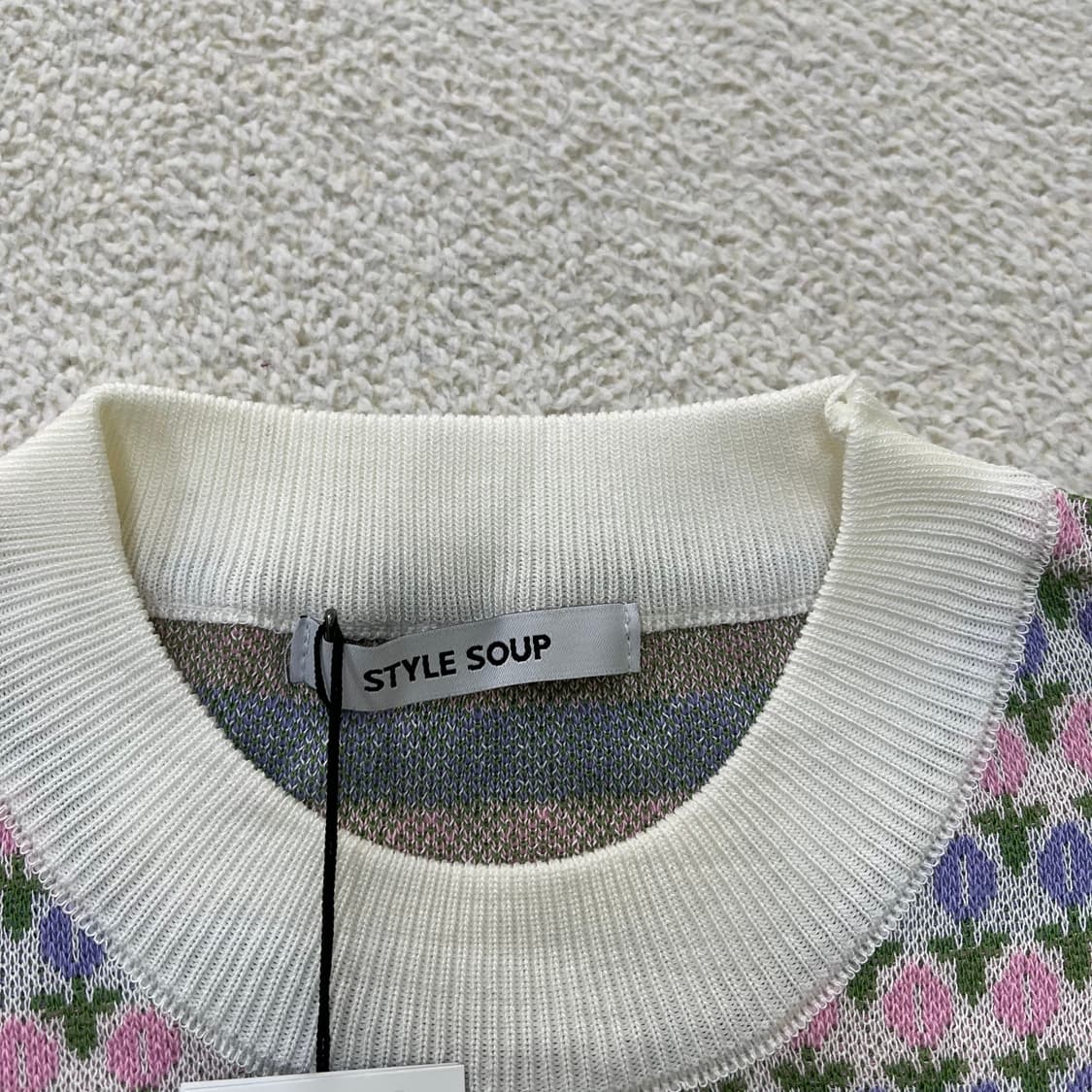 F 새상품 빈티지 여성 반팔 니트 0401M 상품이미지2