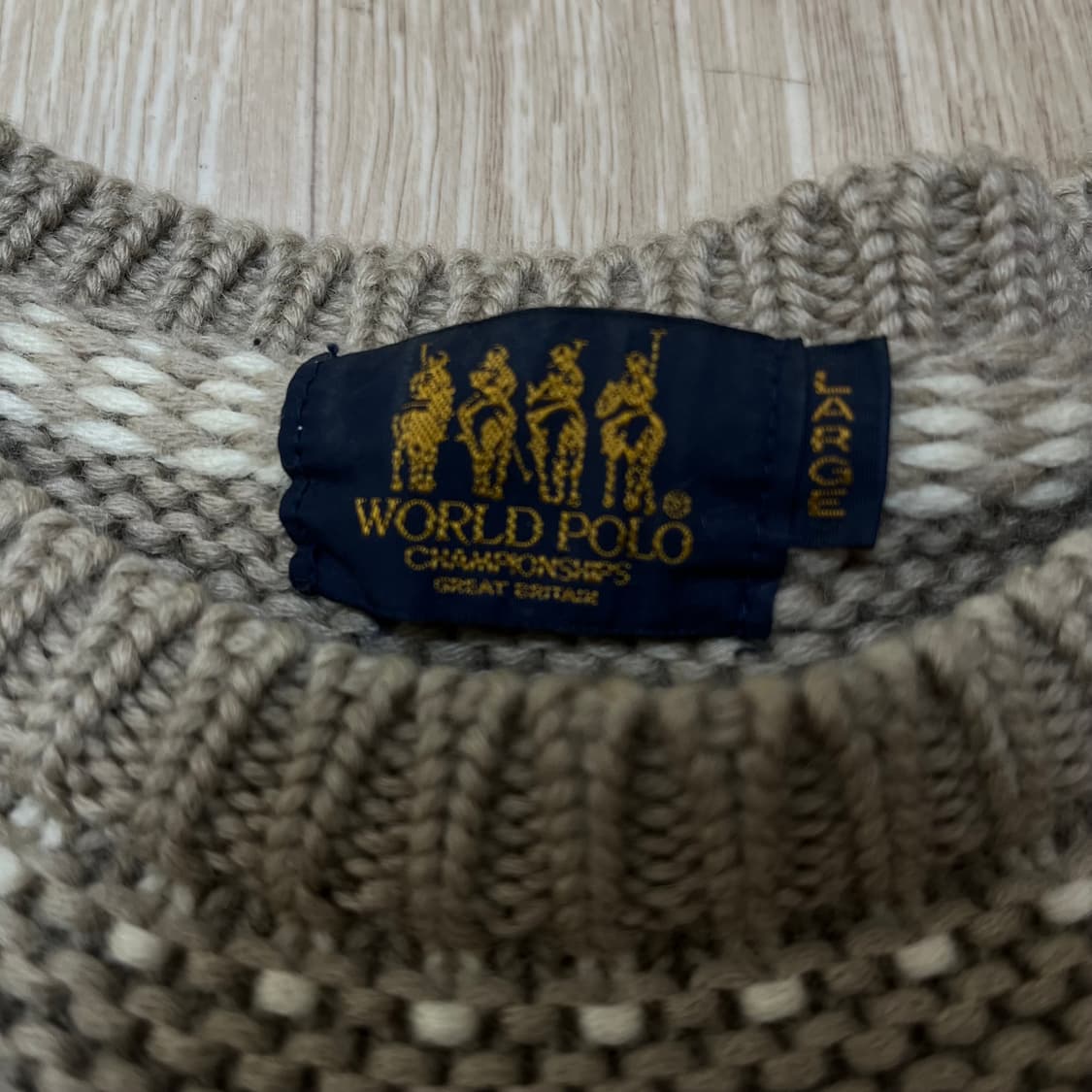 월드 폴로 챔피온쉽 패턴 니트 L/100 상품이미지4