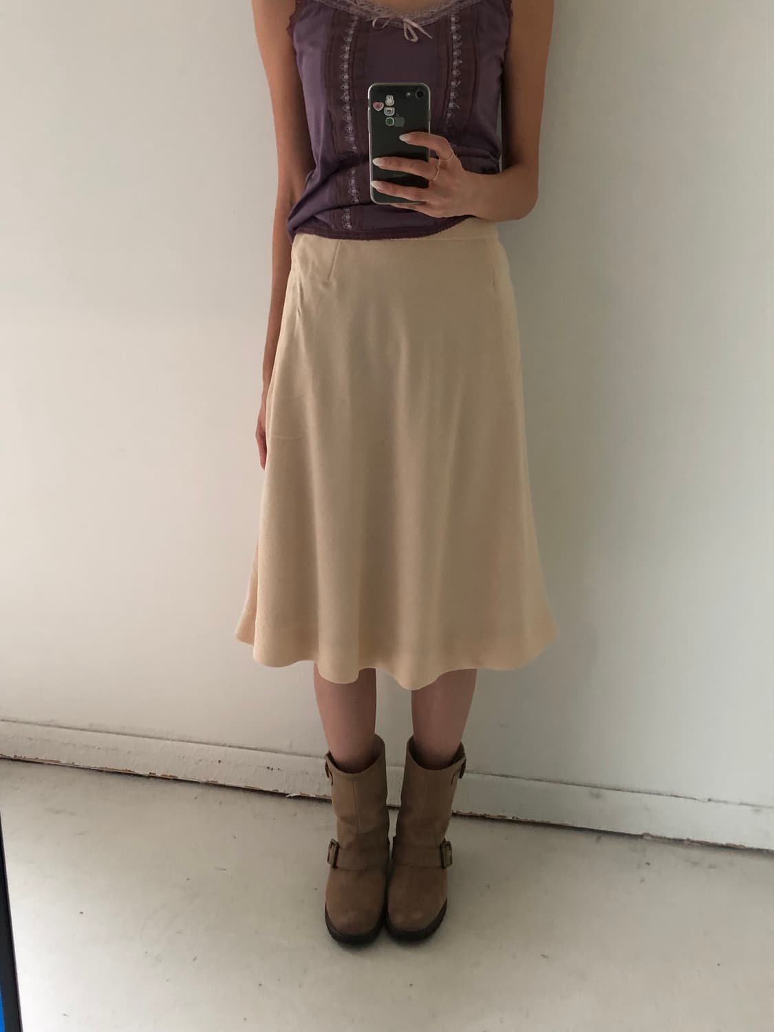 일본빈티지 플레어 미디스커트 상품이미지2