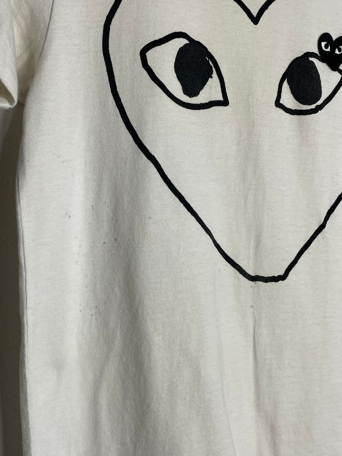 꼼데가르송 플레이 화이트 하트 반팔 티셔츠 상품이미지5