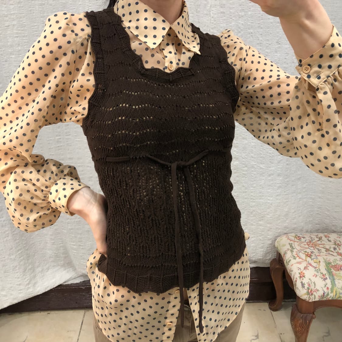 deep mocha knit sleeveless 상품이미지1