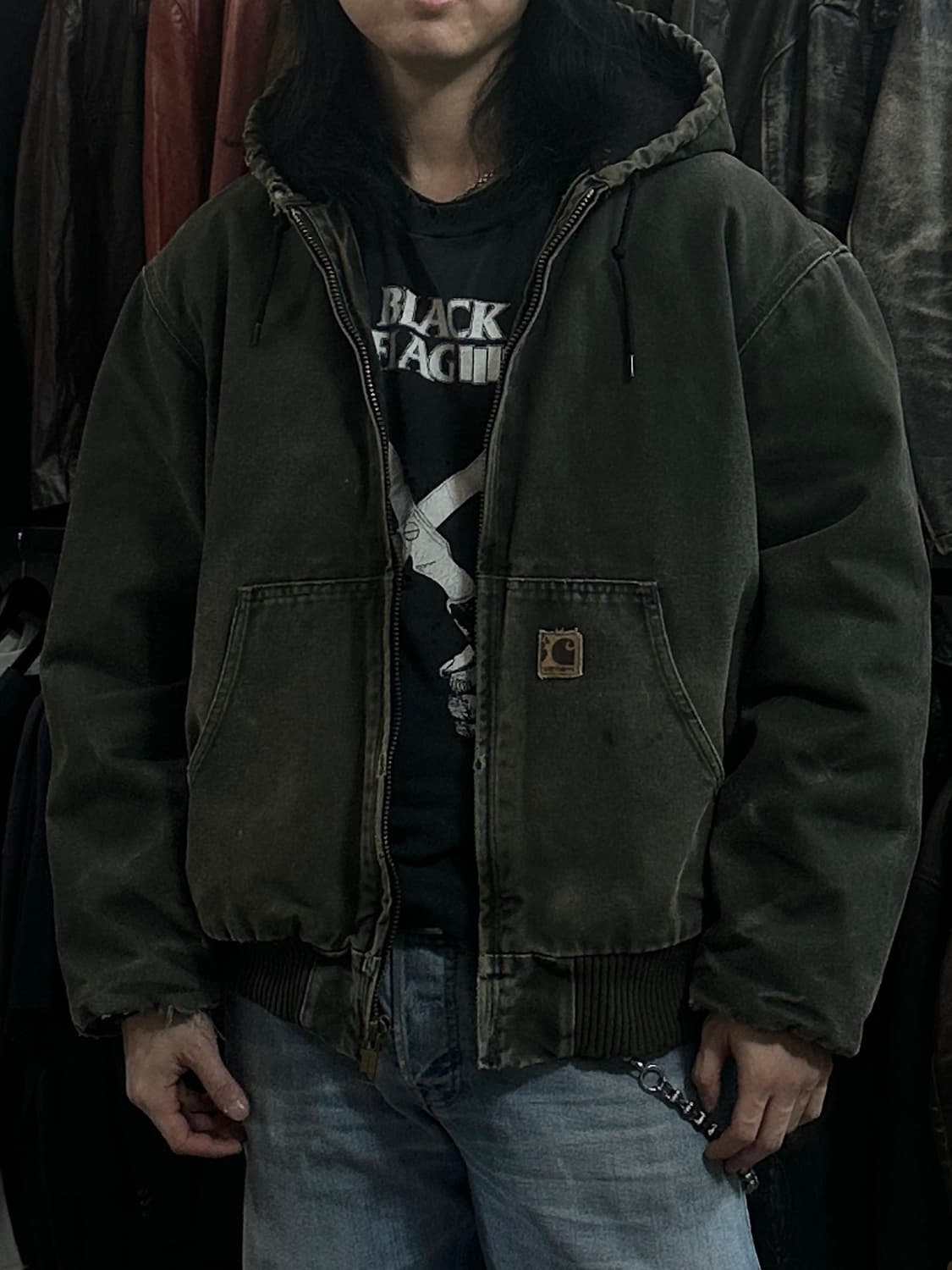 OG 칼하트 J130 액티브 자켓 칼하트 MOS 모스그린 구버전 상품이미지2