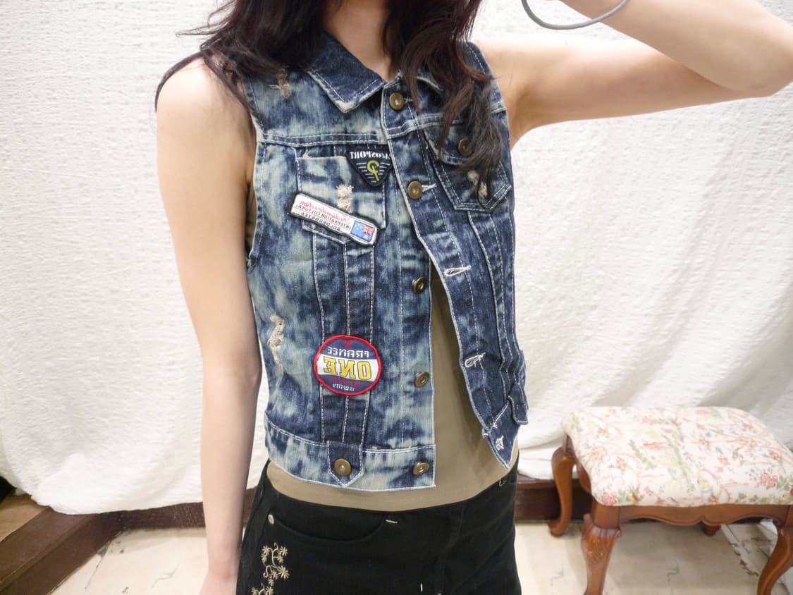 retro denim vest 상품이미지3