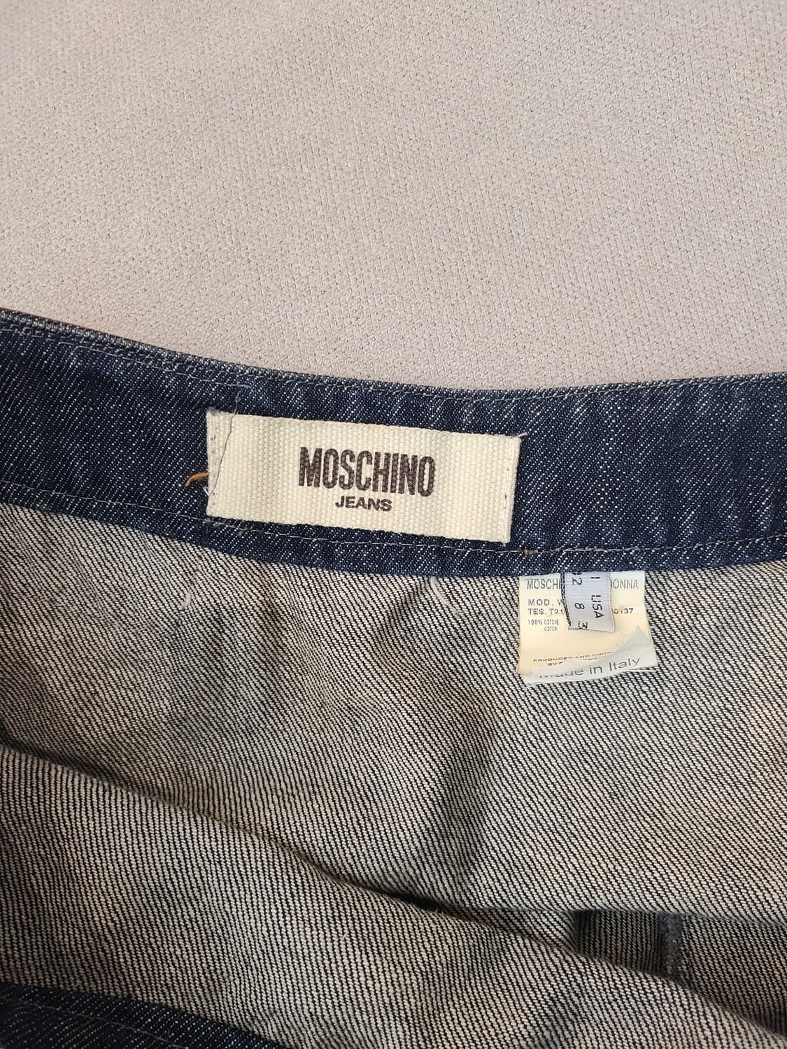 MOSCHINO jeans 모스키노 진 플레어 데님스커트 청스커트 38 상품이미지5