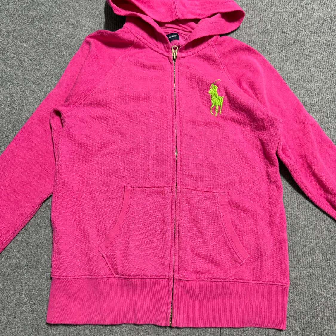 폴로 랄프로렌 핑크 후드집업 키즈 L 상품이미지2