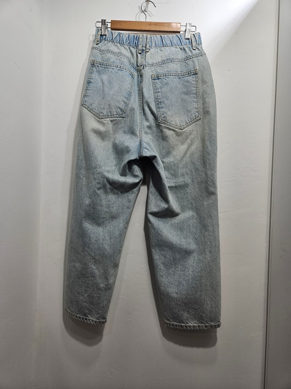 뒷밴딩와이드 아이스 데닝 팬츠 M 상품이미지8