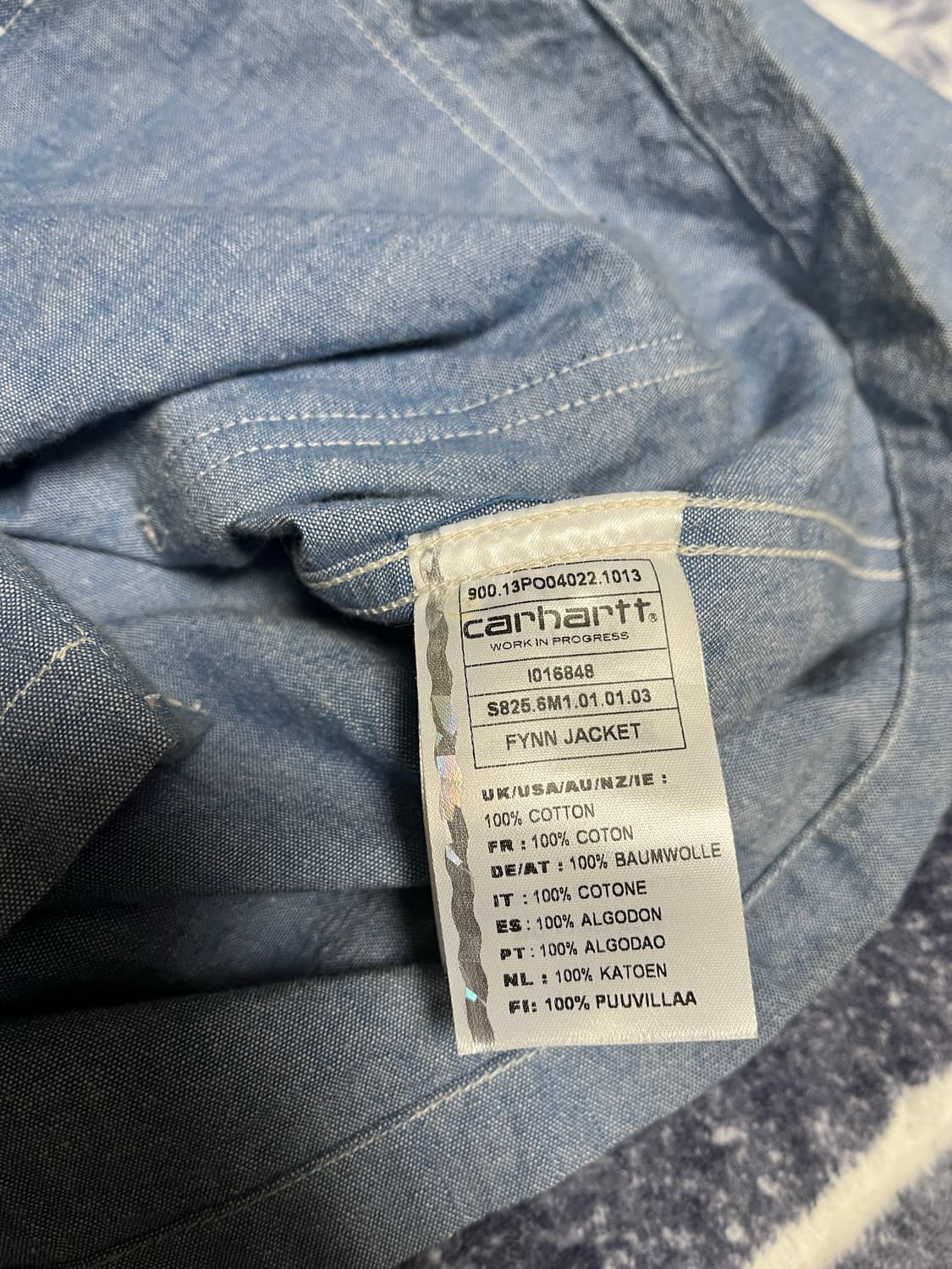 칼하트 wip 데님 워크 셔츠 자켓 상품이미지5