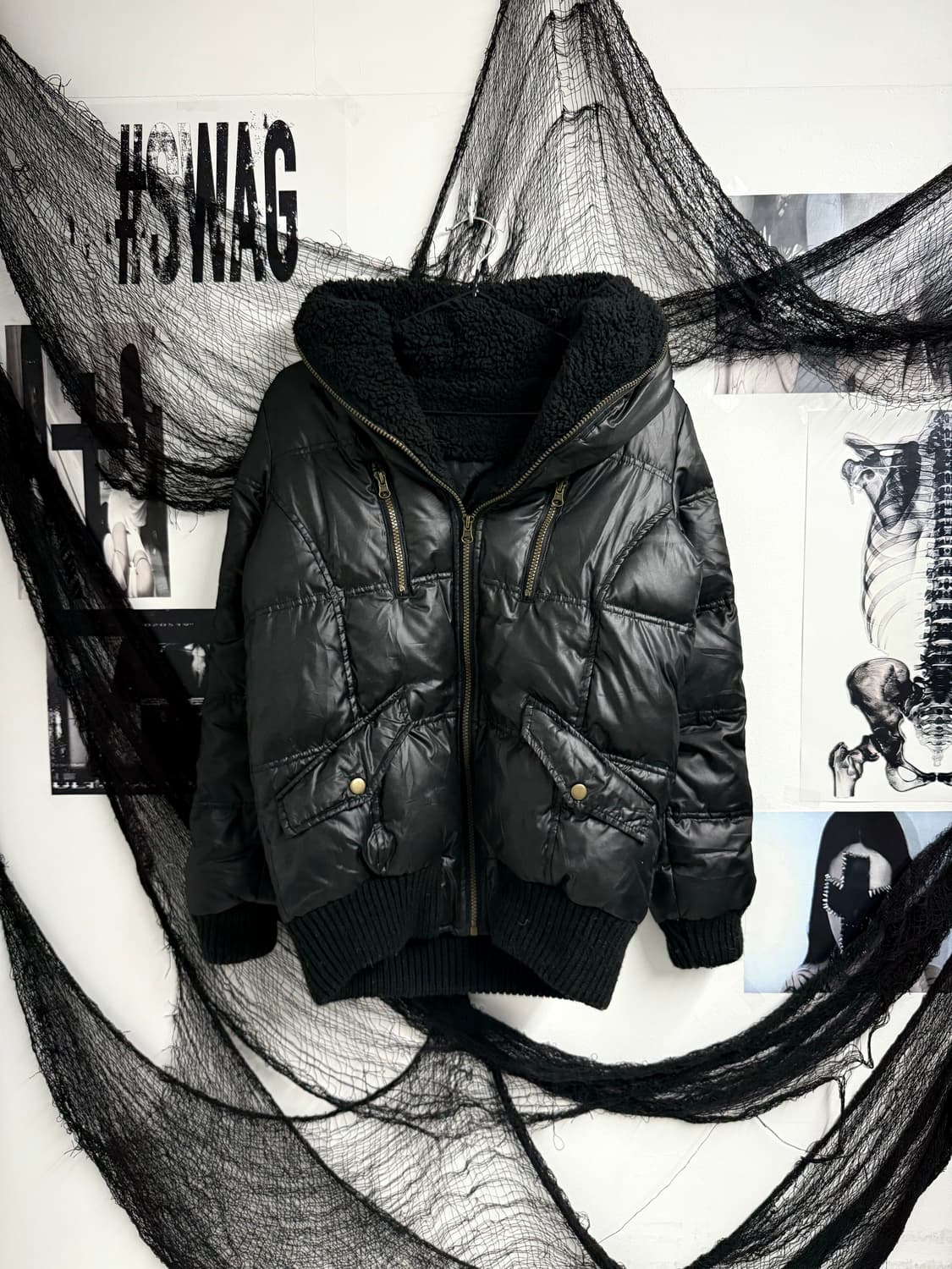 00s zipper detail fur jumper 상품이미지1