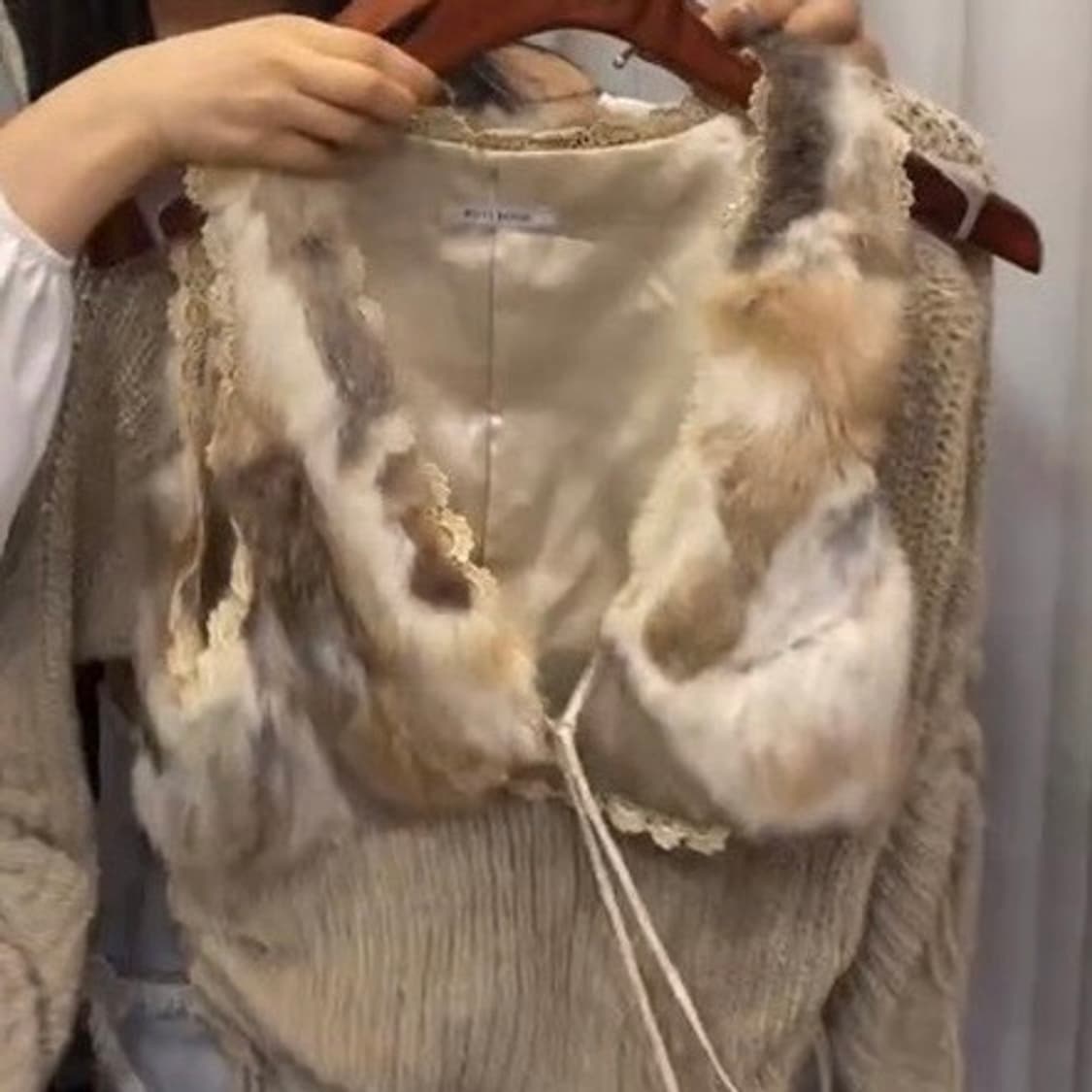 리얼래빗 토끼털 퍼조끼 상품이미지3