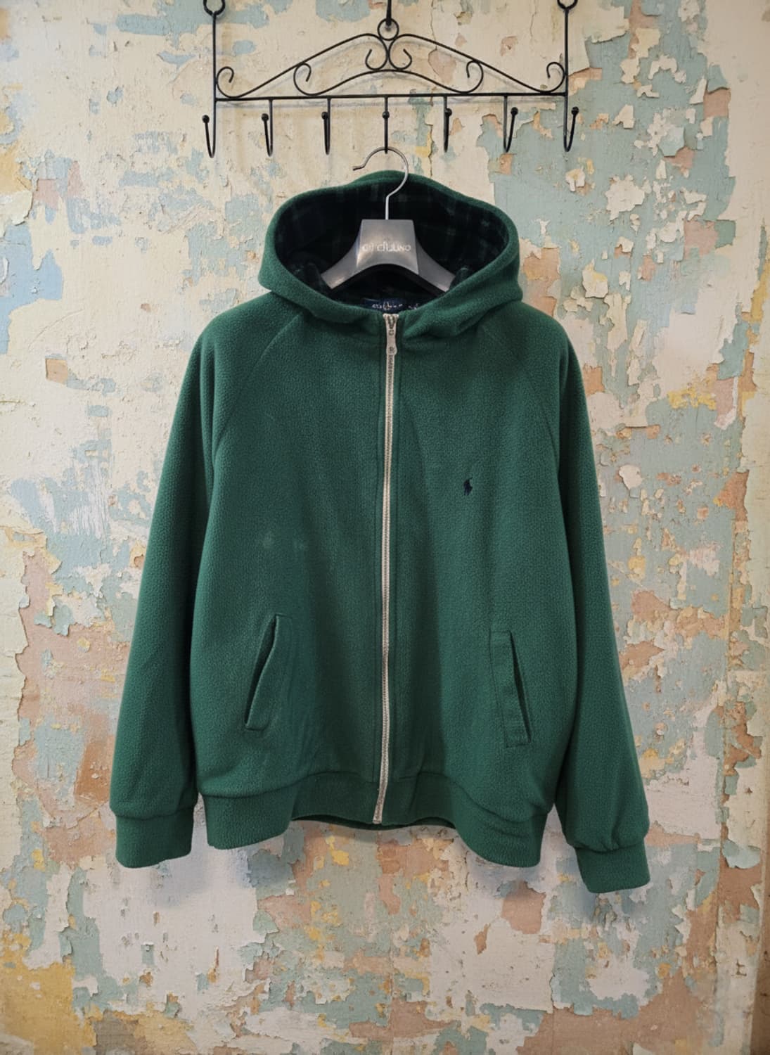 폴로 랄프로렌 그린 플리스 후드집업 L 상품이미지1