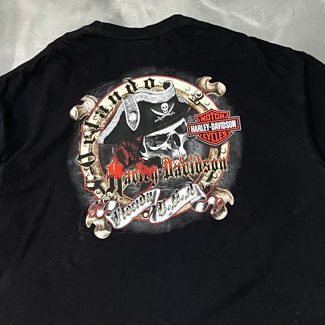  할리데이비슨 스컬 프린팅 반팔티 y15700 상품이미지4