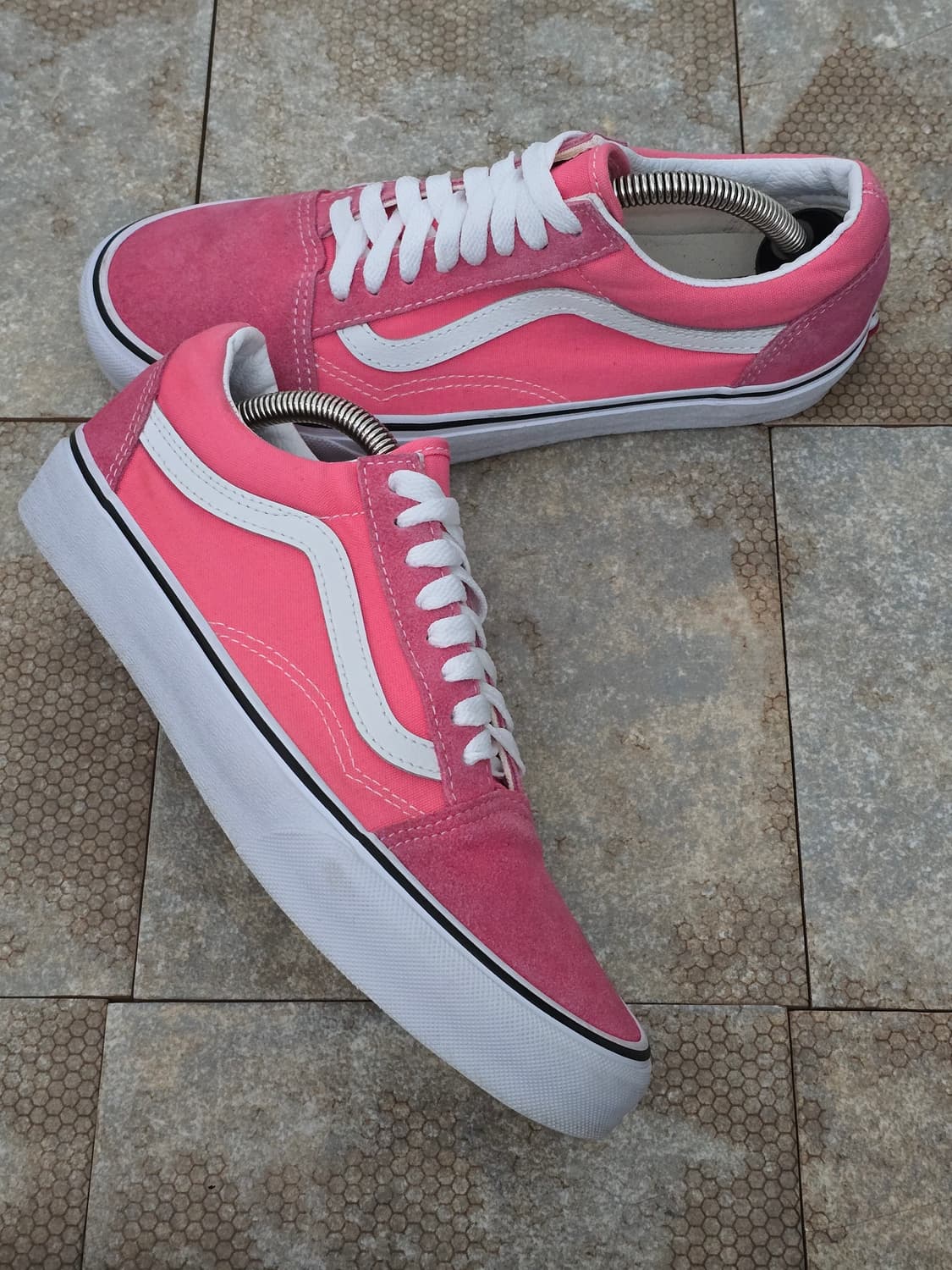 (250)반스 올드스쿨 핑크 화이트 상품이미지7