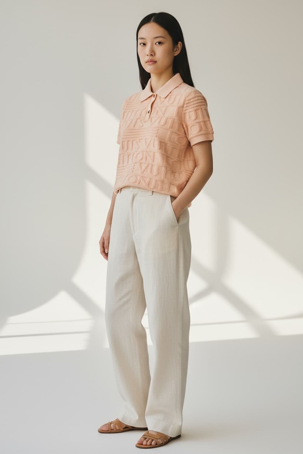 S/ 루이비통 텍스처드 테리 폴로 니트 상품이미지2