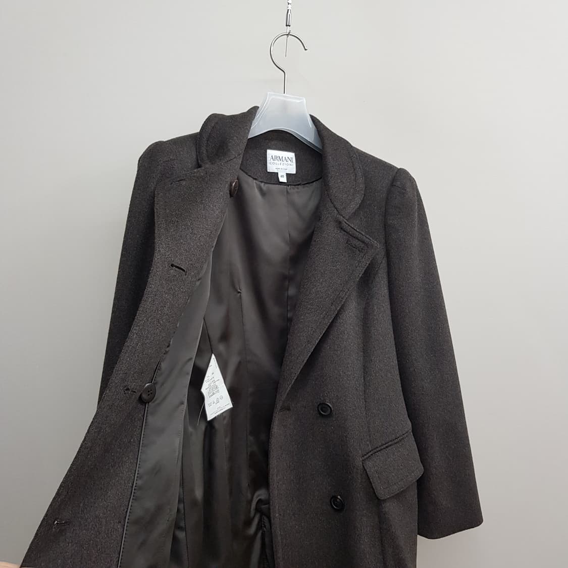 아르마니 꼴레지오니 이탈리아 울 더블 롱코트 40사이즈 상품이미지7