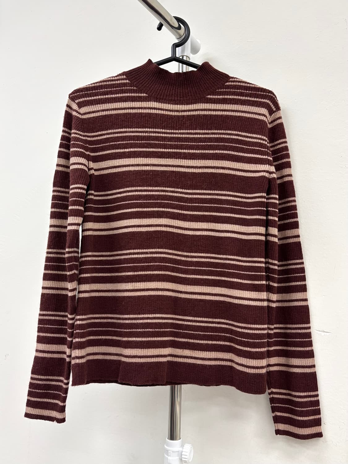 빈티지 브라운 롱슬리브 반팔 모리 코디 세트 상품이미지2