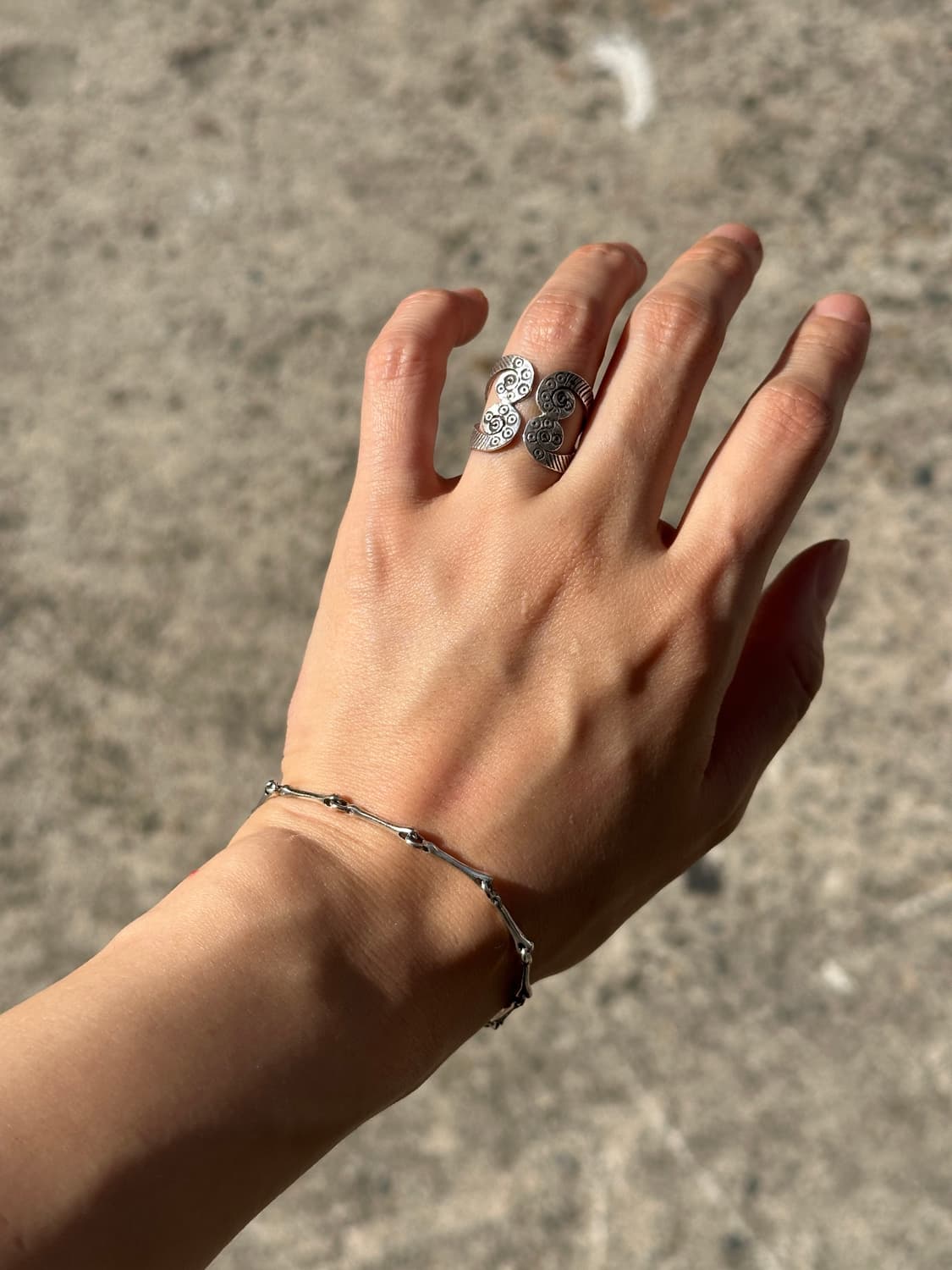 Skull Bone Bar Chain 925Silver Bracelet 상품이미지4