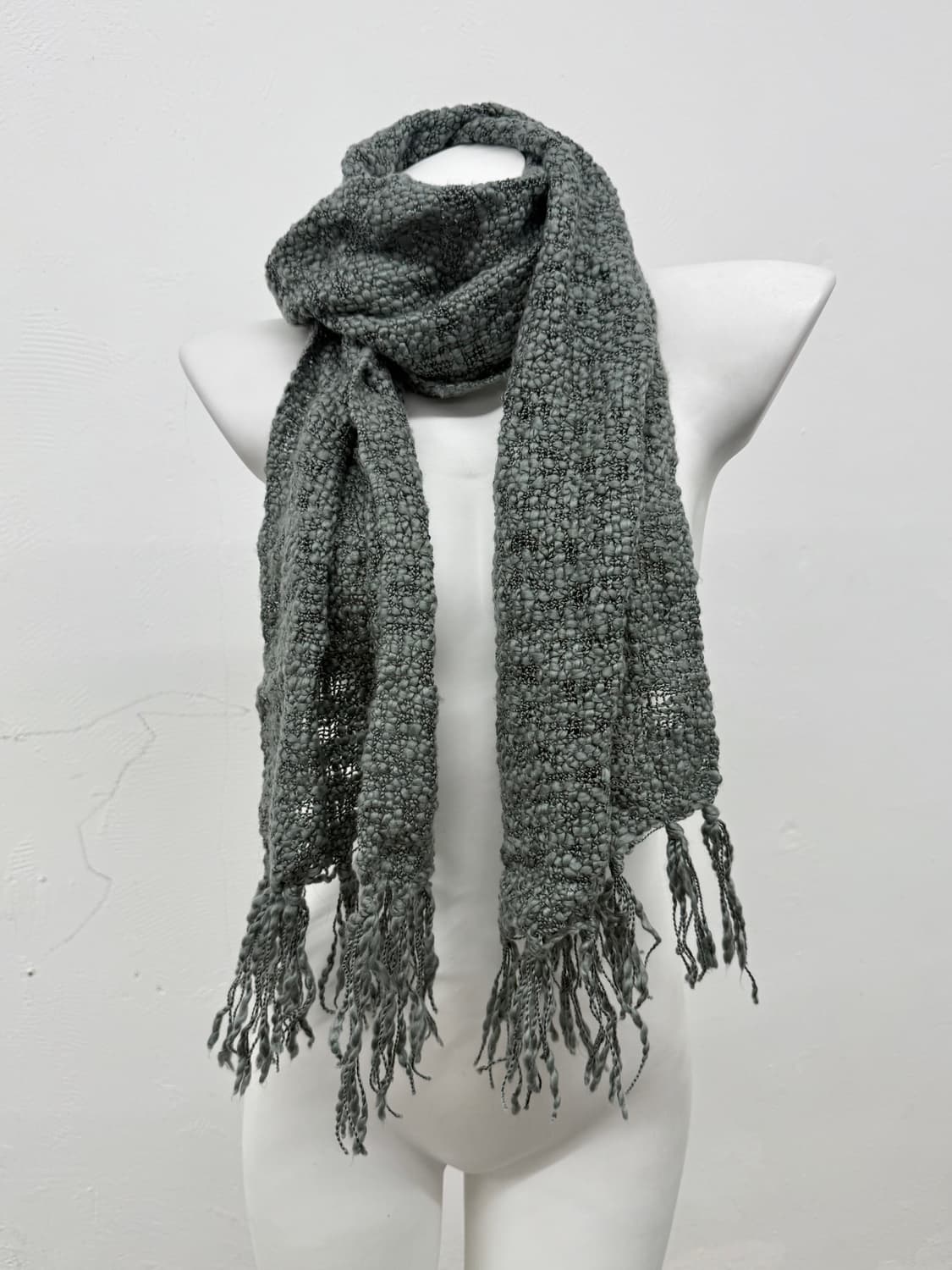 그레이 코지 짜임 머플러  상품이미지2