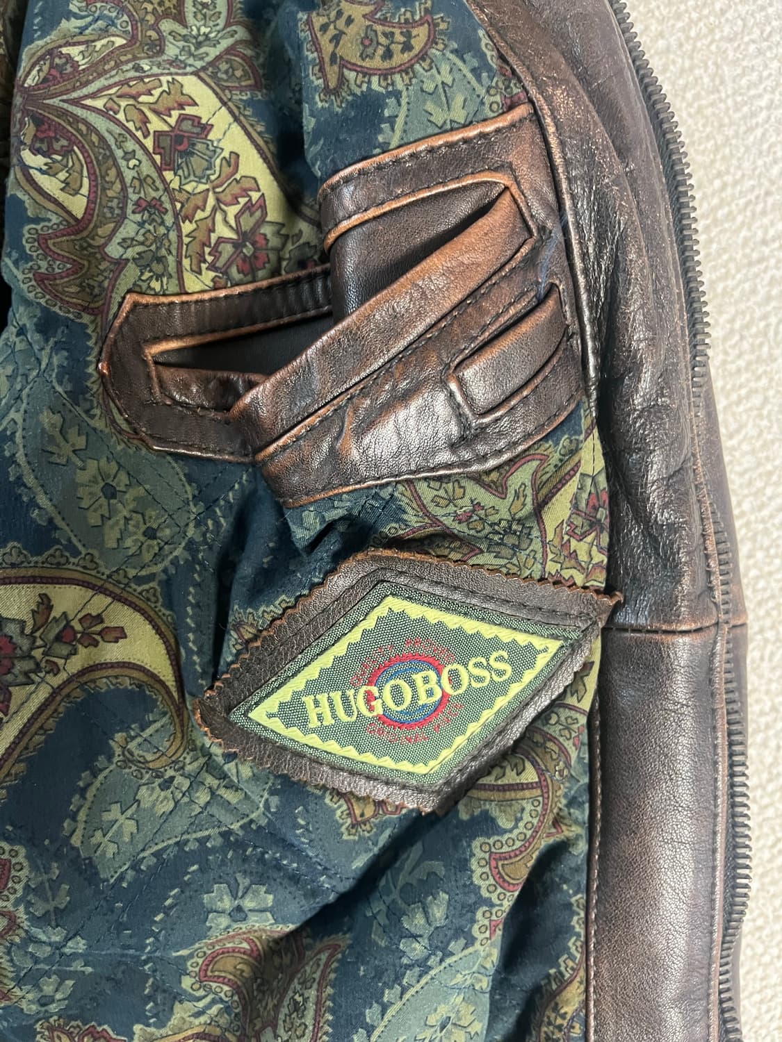 80s 휴고보스 카우하이드 레더자켓 상품이미지4