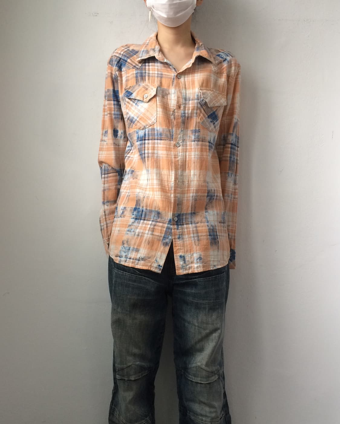 Semantic design dyed check pattern shirt 상품이미지5