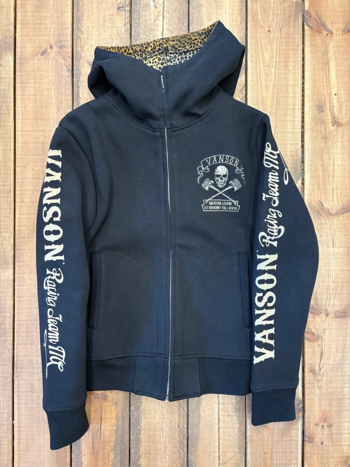 밴슨 레오파드 레이어드 후드집업 상품이미지5