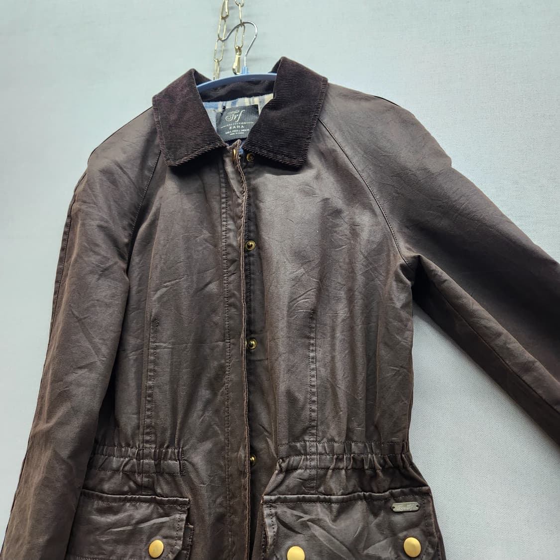 자라 ZARA 카라 카라코듀로이 왁스자켓 L(M) 상품이미지3