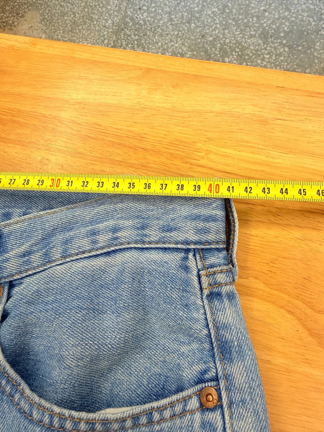 리바이스 505 연청 데님 팬츠 상품이미지6