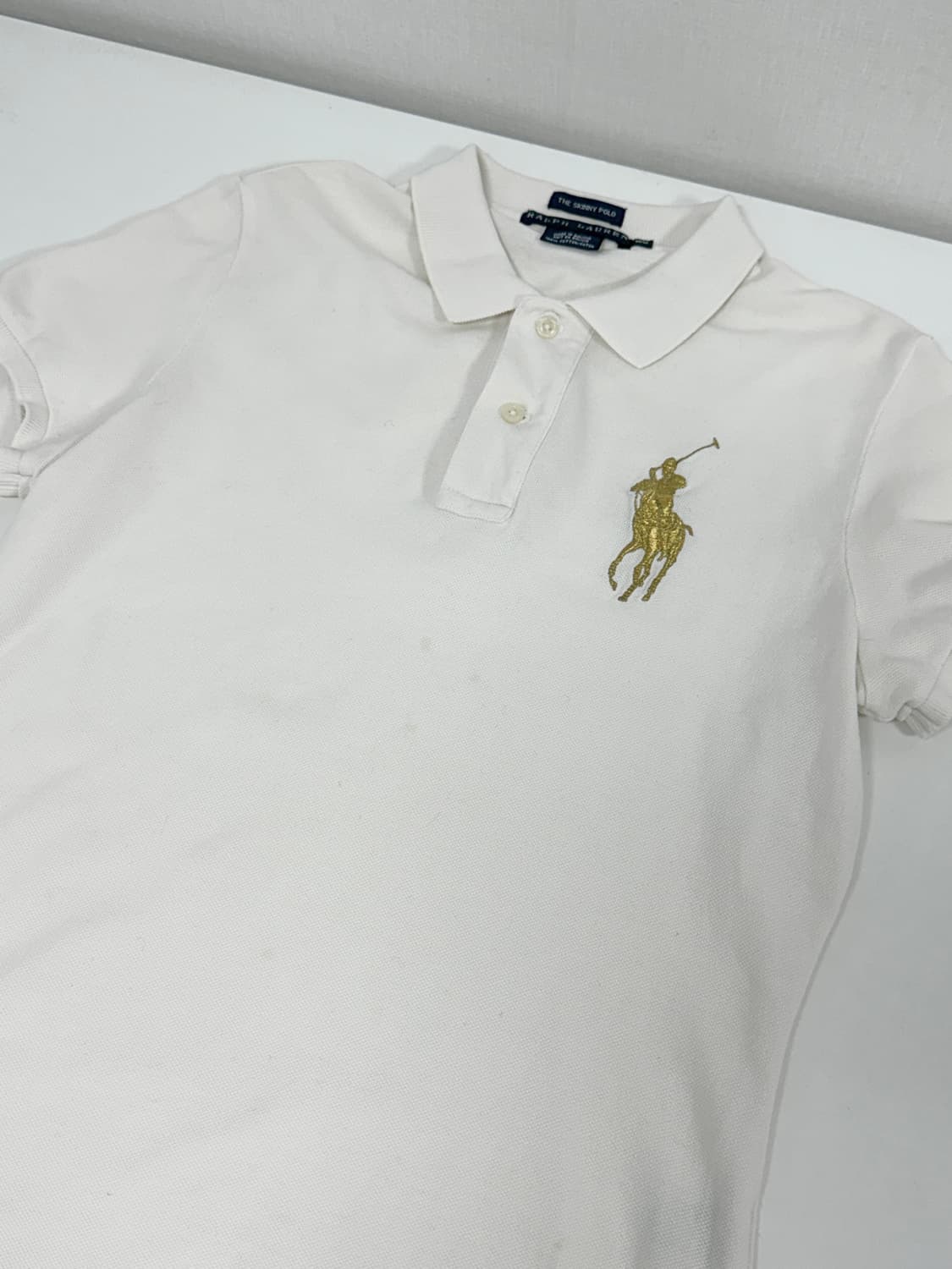 폴로 빅포니 반팔 카라티 화이트 m 상품이미지3