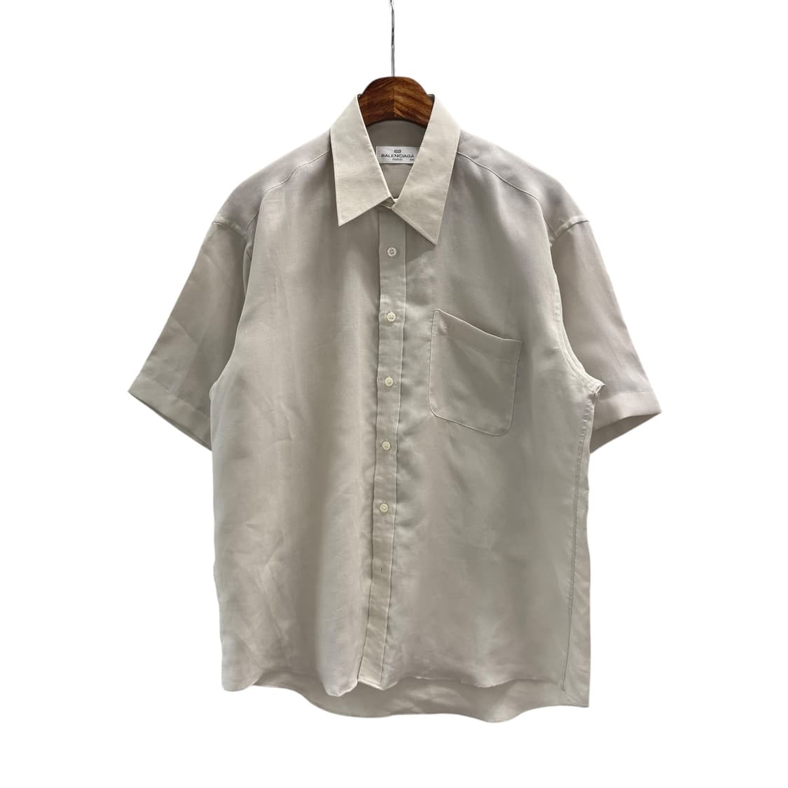 [L] 발렌시아가 베이지 반팔셔츠 상품이미지4