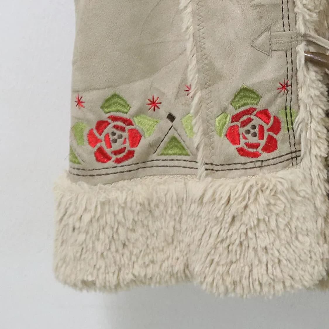 AMINA 베이지 스웨이드 퍼 베스트 61431 상품이미지4