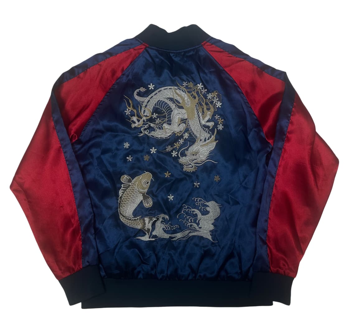 JPN Vintage 드래곤빅로고 네이비스카쟌 100 상품이미지1