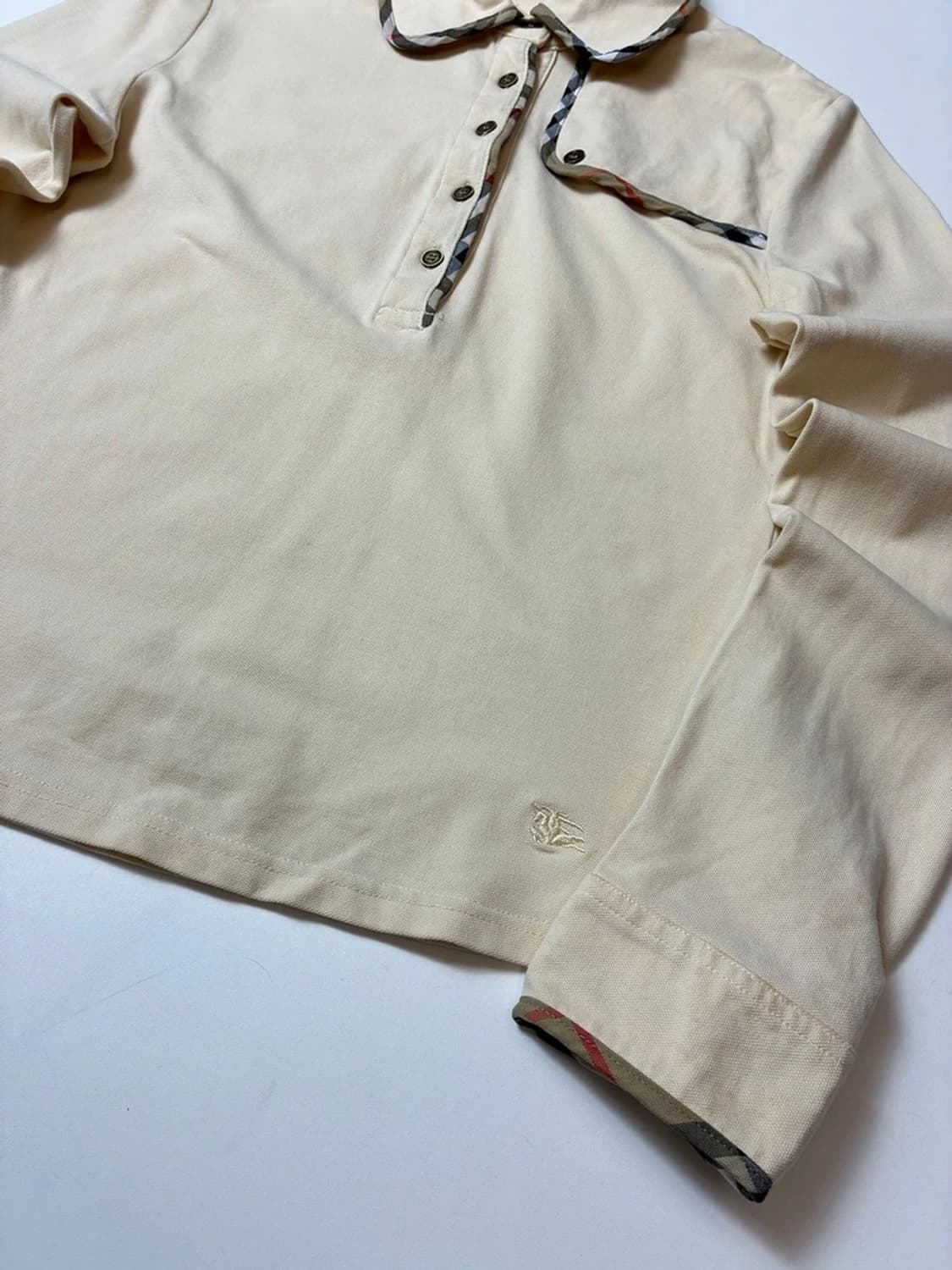 버버리 00's 노바체크 트리밍 카라 롱 슬리브 PN8408 상품이미지3