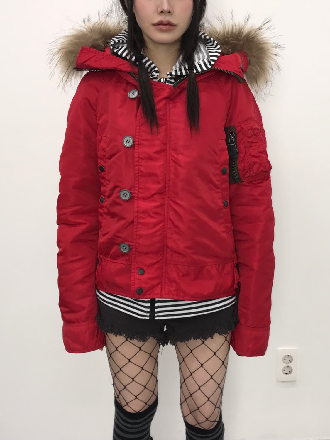 00's AVIREX Fur Hood Military Parka 상품이미지1