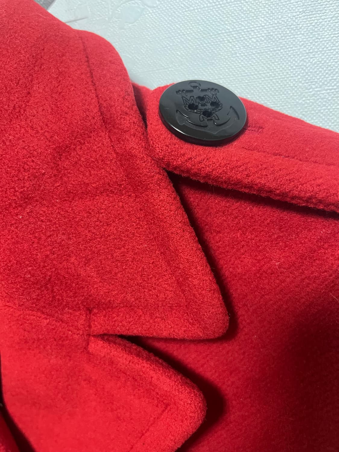 MCM 레드 더블 브레스트 코트 상품이미지3