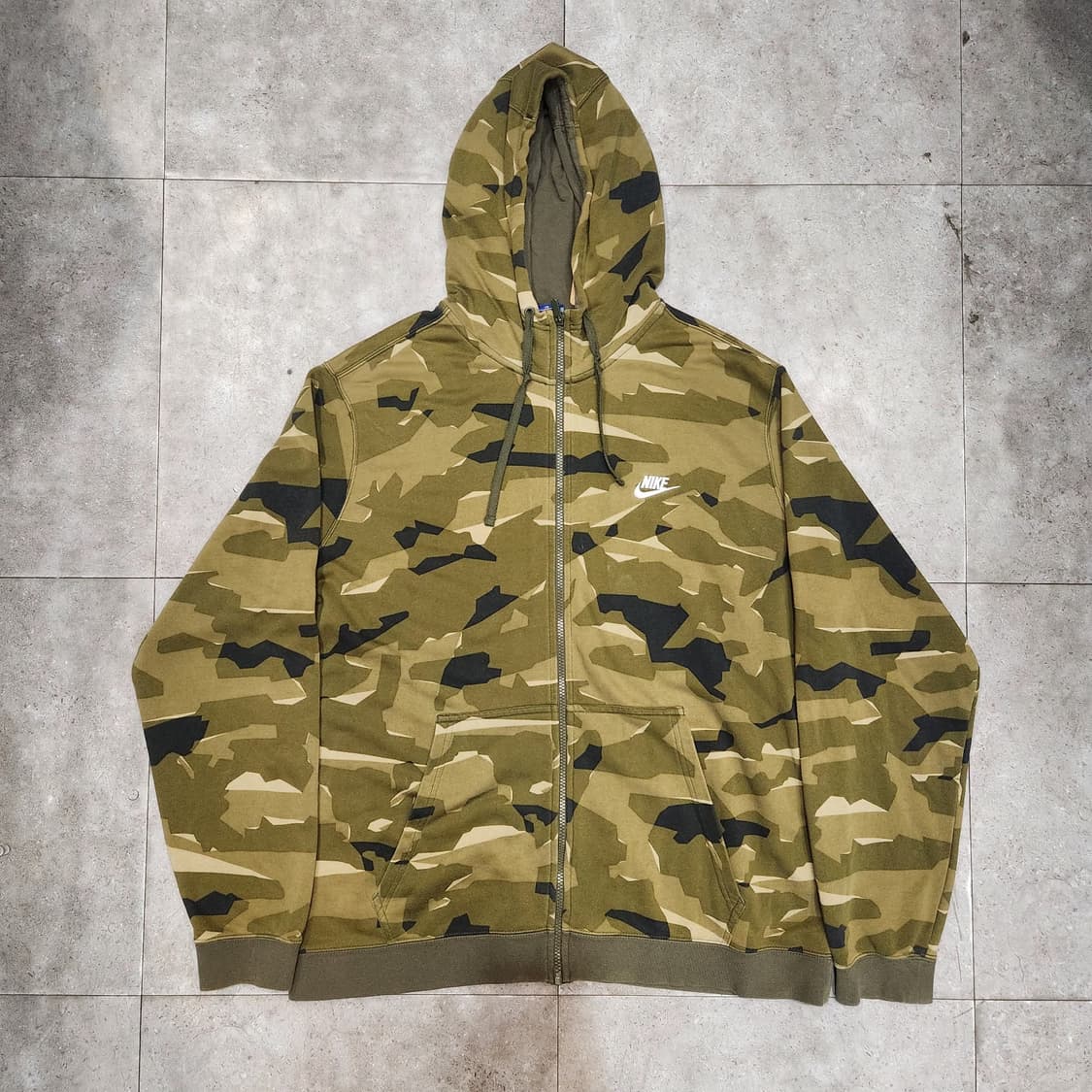 Nike 카모 스우시 집업 후드 (XXL) 상품이미지1