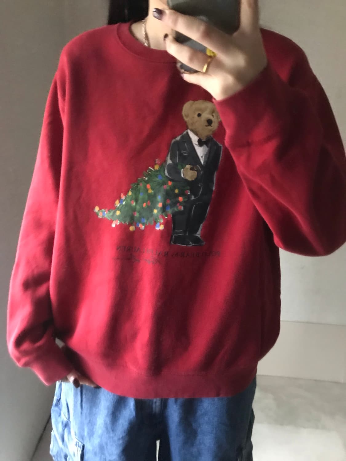 폴로 크리스마스 신사베어 맨투맨 상품이미지4